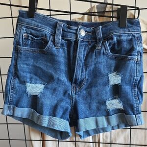 Hollister Distressed Blue Jean Shorts Size 26